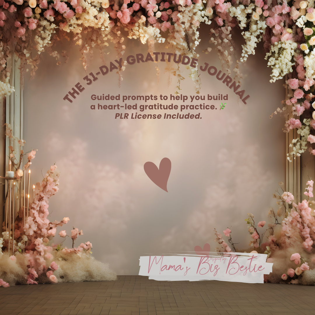31 Days of Gratitude Journaling Guide (PLR + Canva Template)