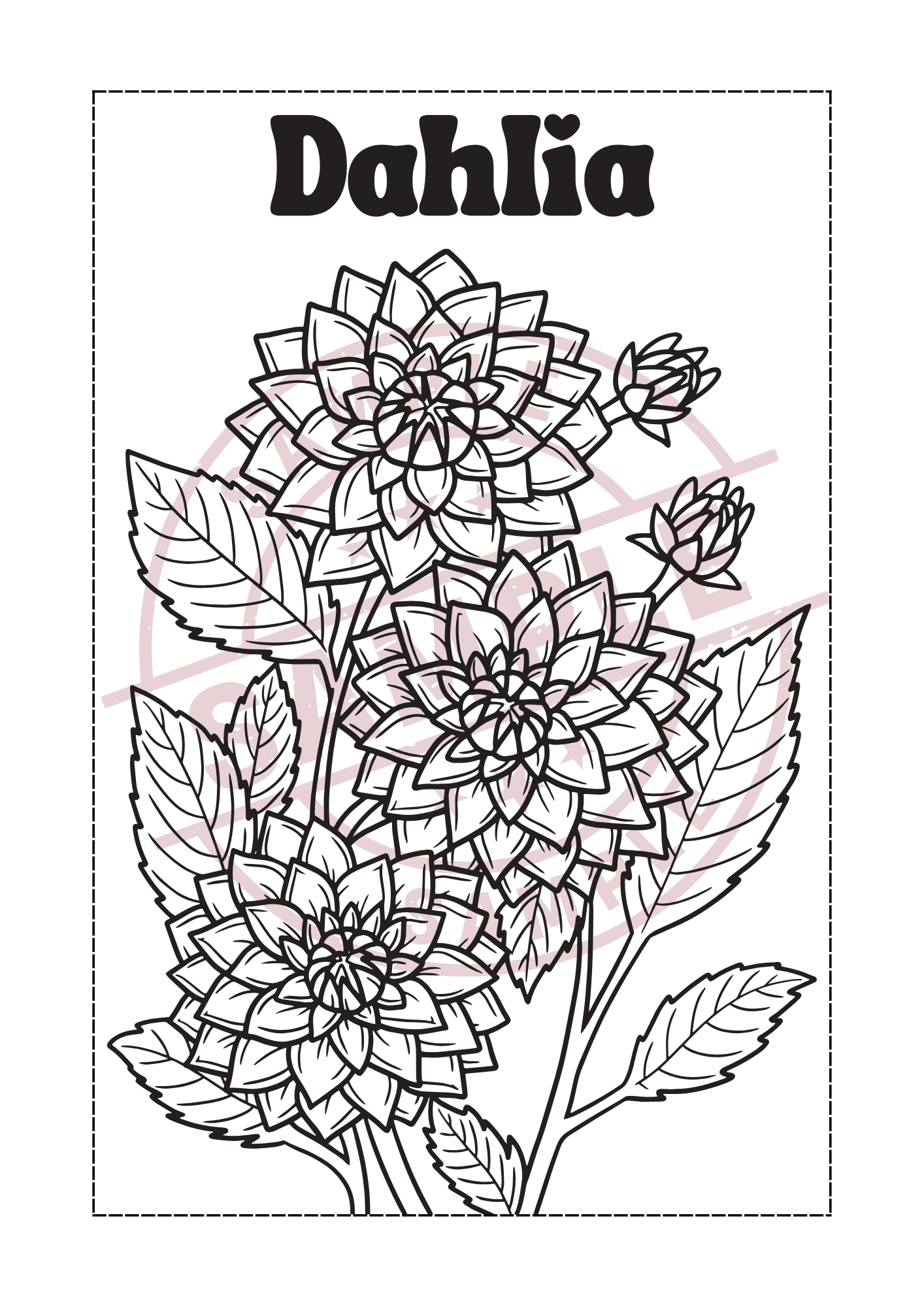 Flowers Coloring Book — Editable Canva Template + Resell Rights