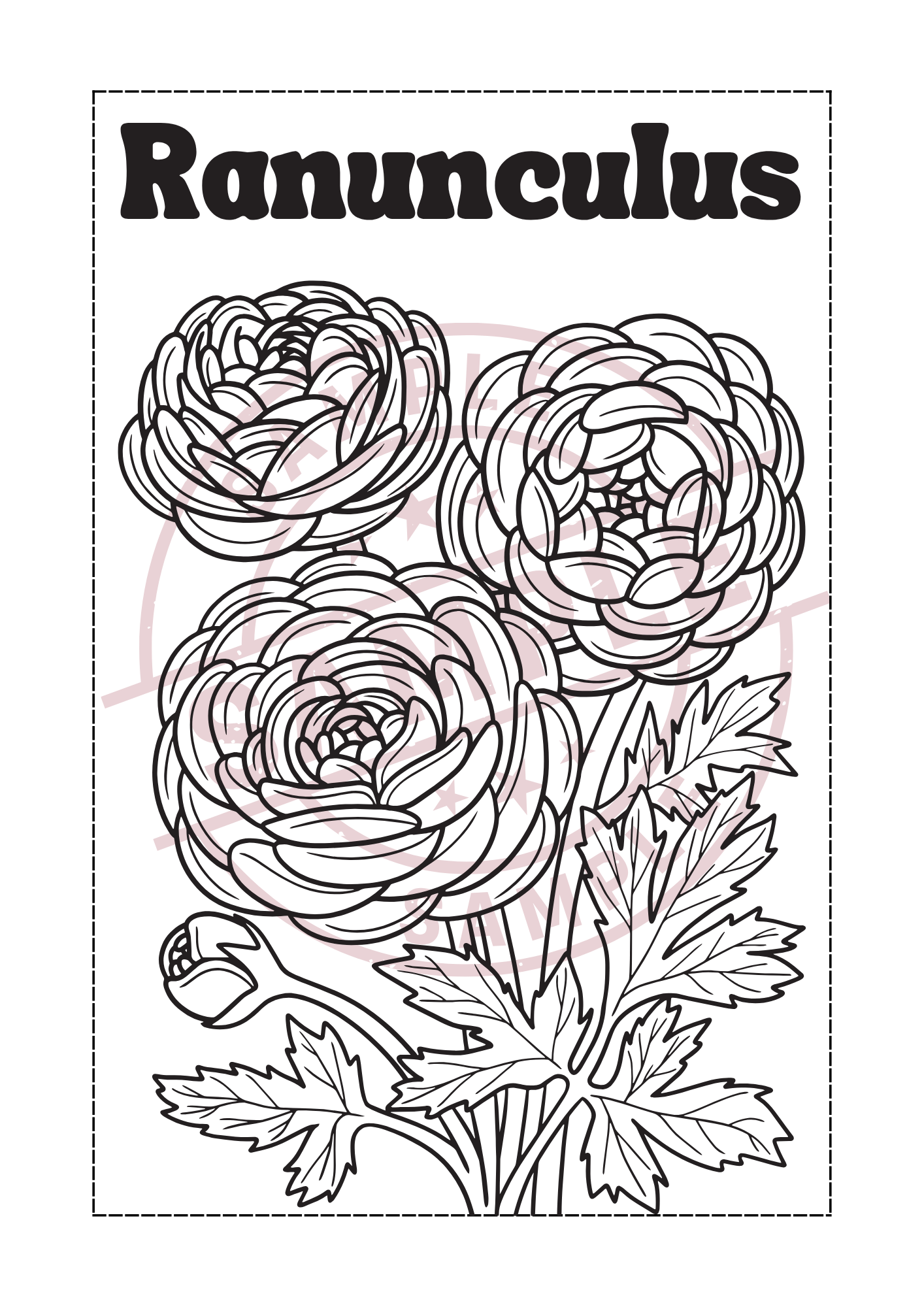 Flowers Coloring Book — Editable Canva Template + Resell Rights